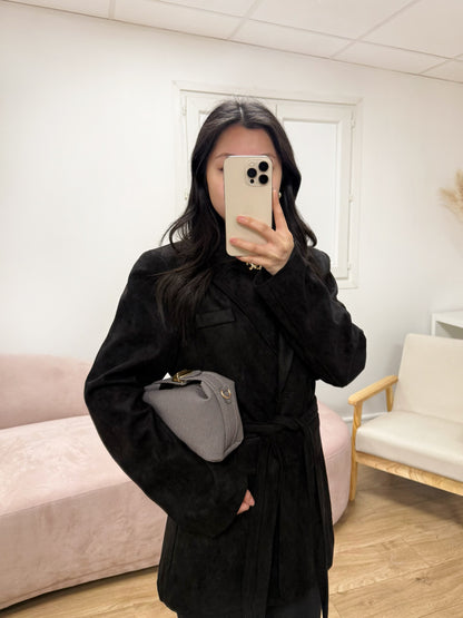 Veste Alicia en daim noir