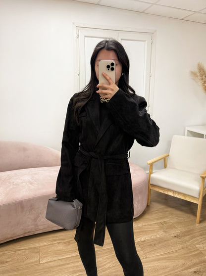 Veste Alicia en daim noir